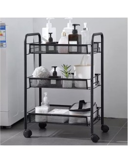 Метална кухненска етажерка 3 нива мобилна